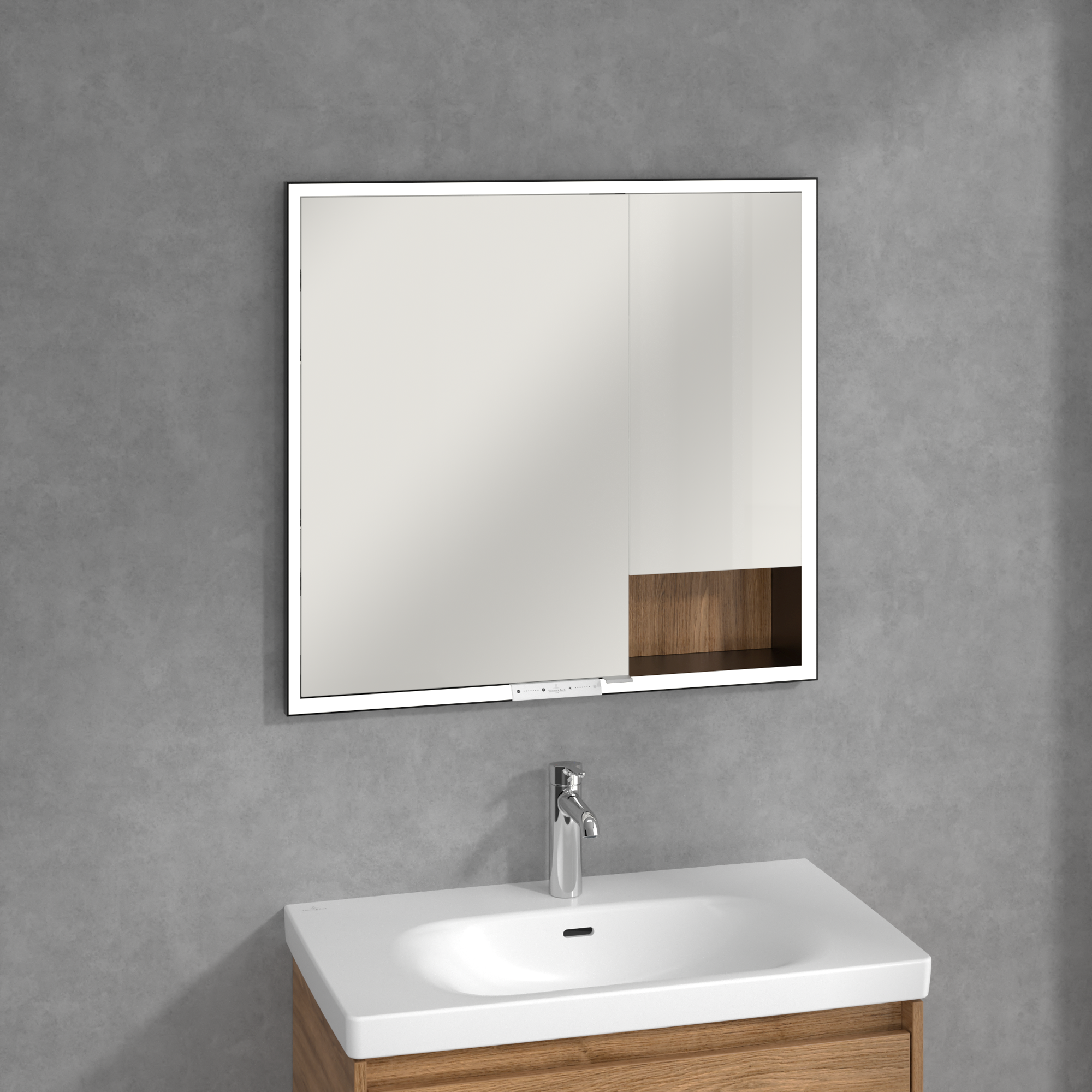 Villeroy & Boch My View+ szafka 80x16,8x75 cm z lustrem Oak Kansas B48280RH