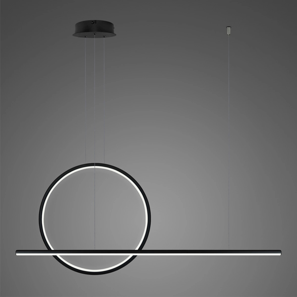 Altavola Design Linea lampa wisząca 2x40 W czarna LA087/PX100_40_3k_black