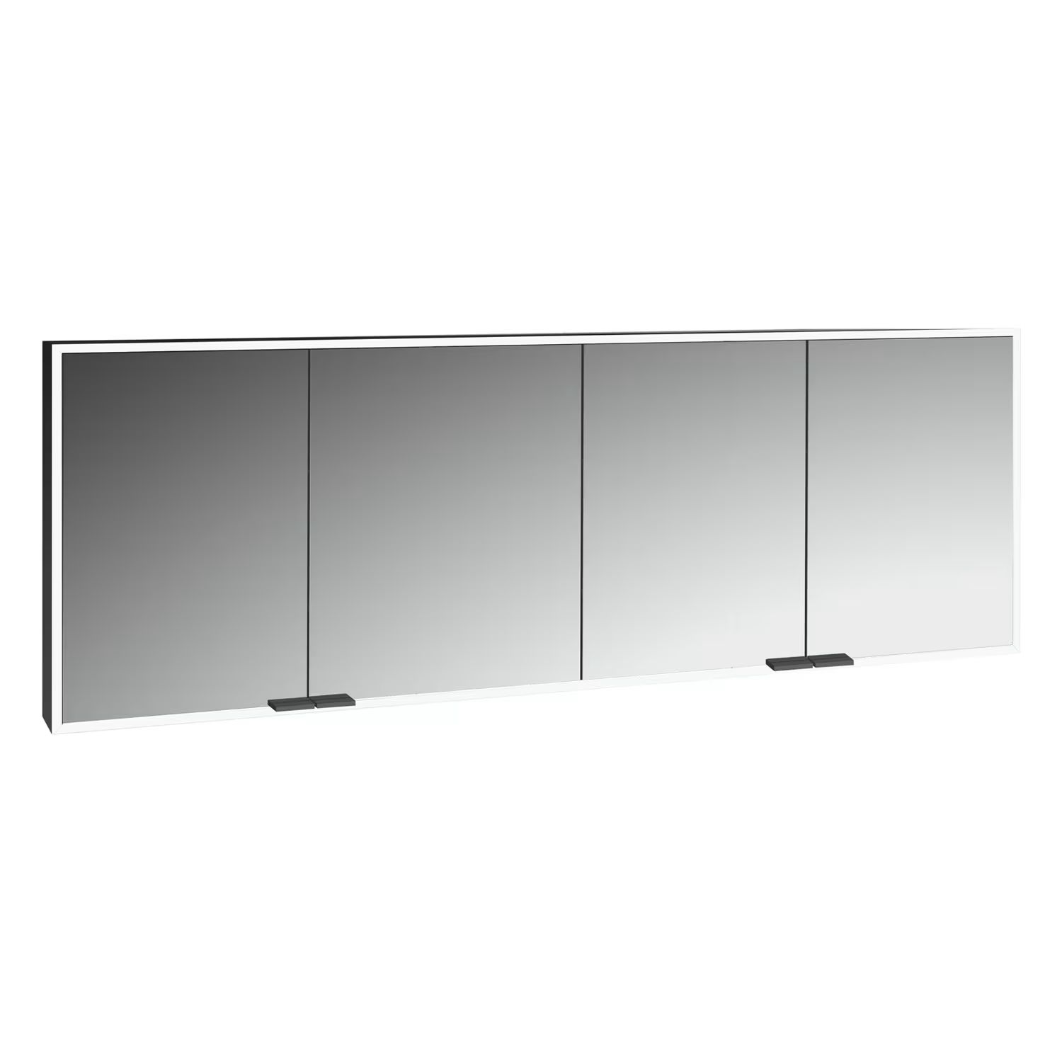 Kronenbach Cube 2.0 szafka 200x17x70 cm z lustrem czarny mat KB100223MB