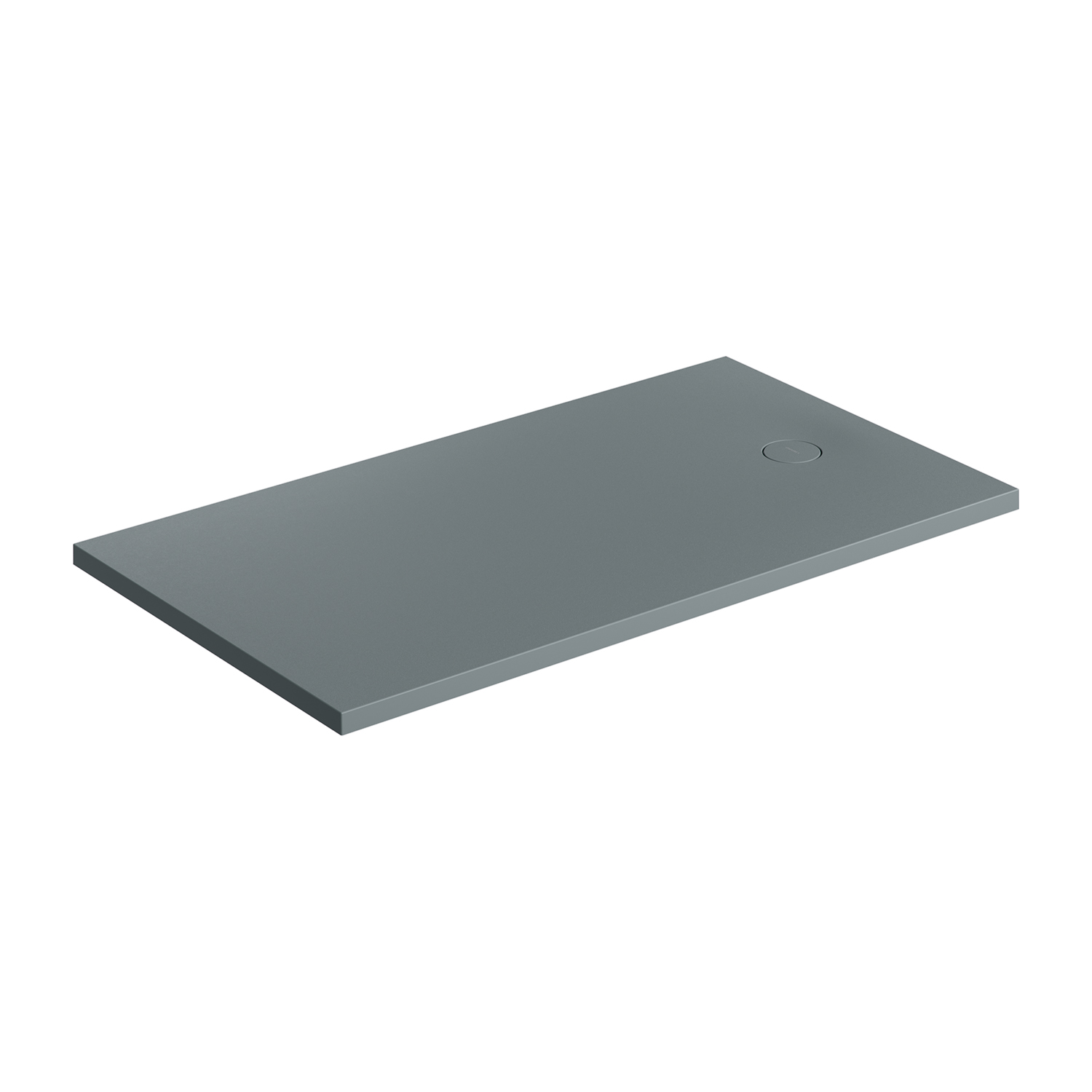 Omnires Aquarock brodzik prostokątny z maskownicą 160x80 cm ash grey mat AQUAROCK80-160AG