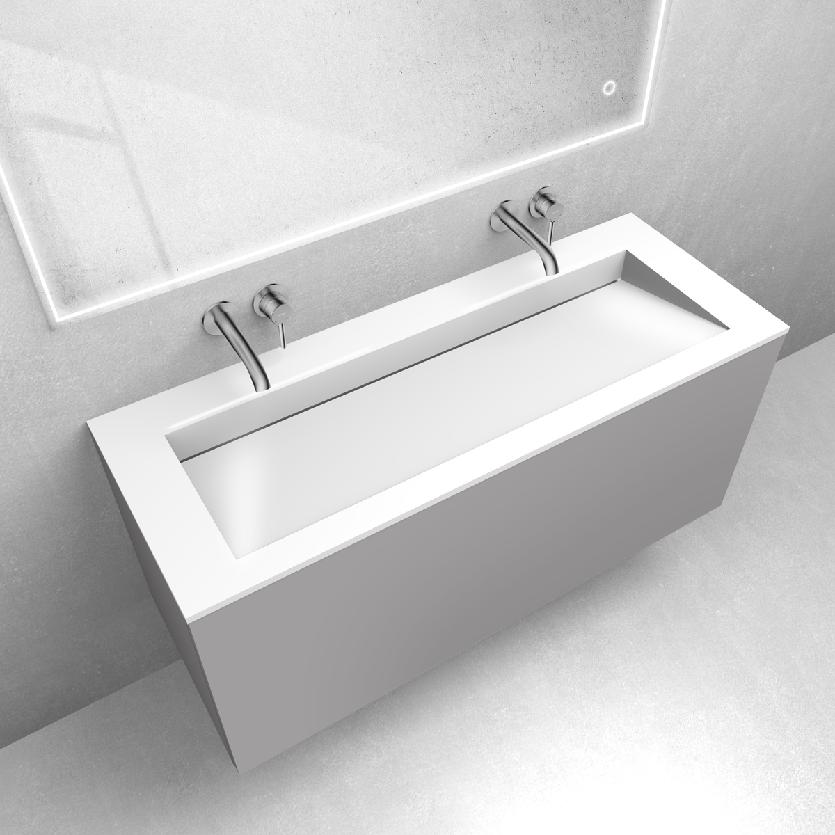 Zestaw Oltens Lun szafka podumywalkowa 120 cm z umywalką Stila LavaForm kaszmir/biały połysk 68764900 - Wysyłka w 24h