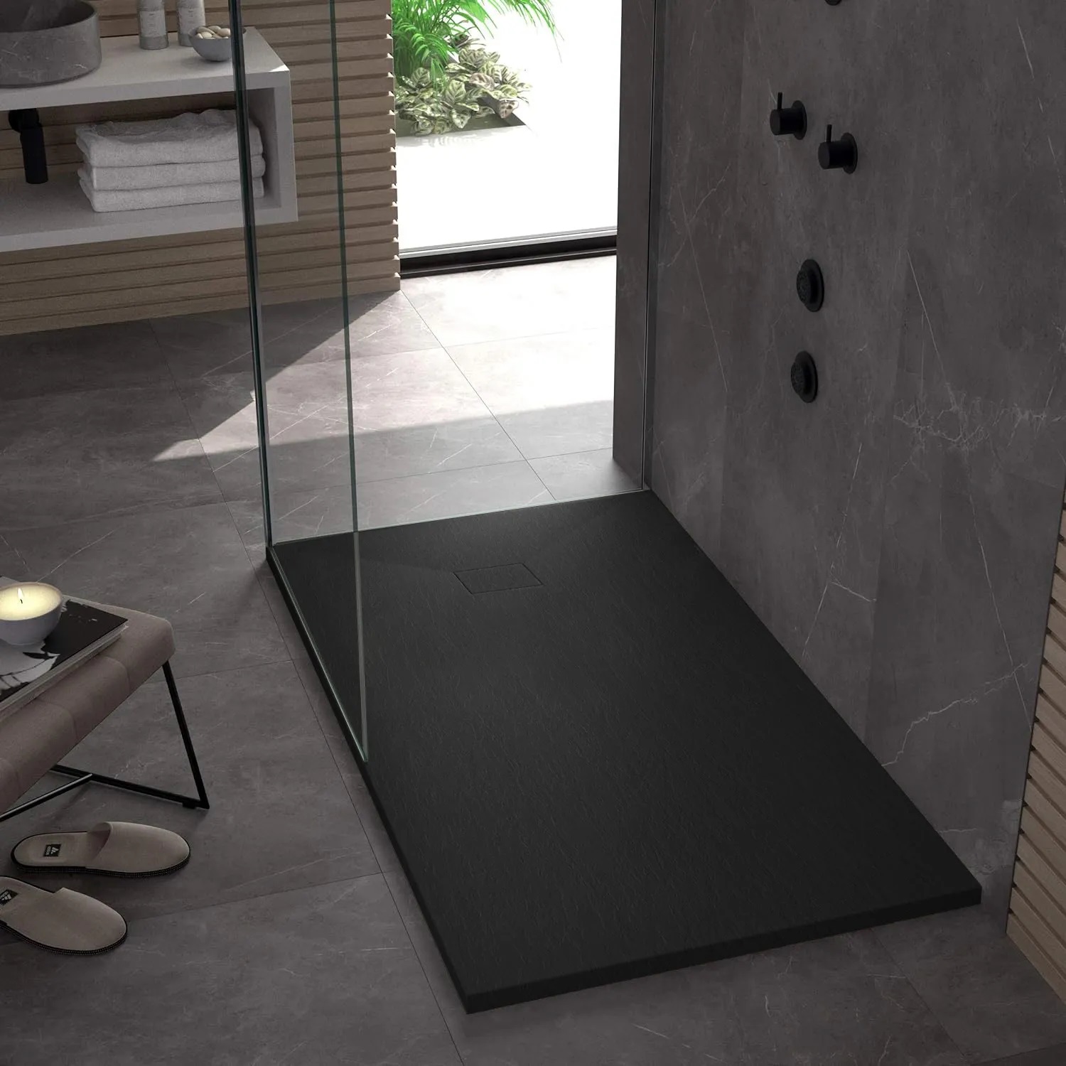 Rea Magnum brodzik prostokątny 120x80 cm czarny REA-K3331