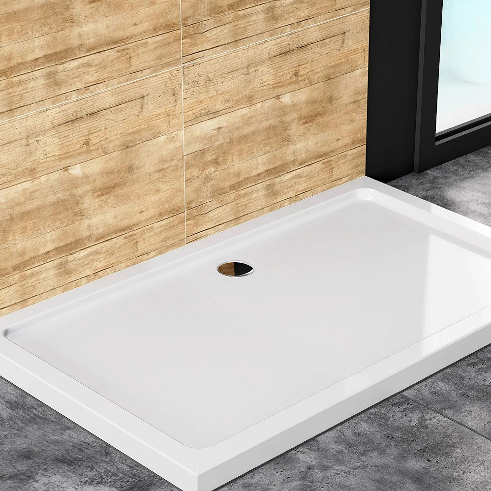 Rea Savoy brodzik prostokątny z syfonem 100x80 cm biały REA-K5332
