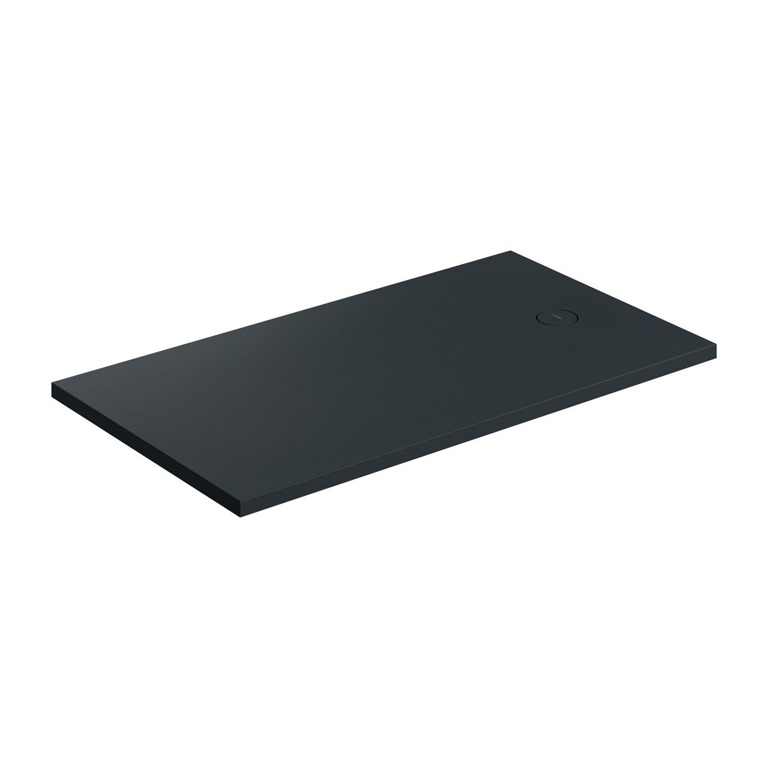 Omnires Aquarock brodzik prostokątny z maskownicą 160x80 cm black lava mat AQUAROCK80-160BLV