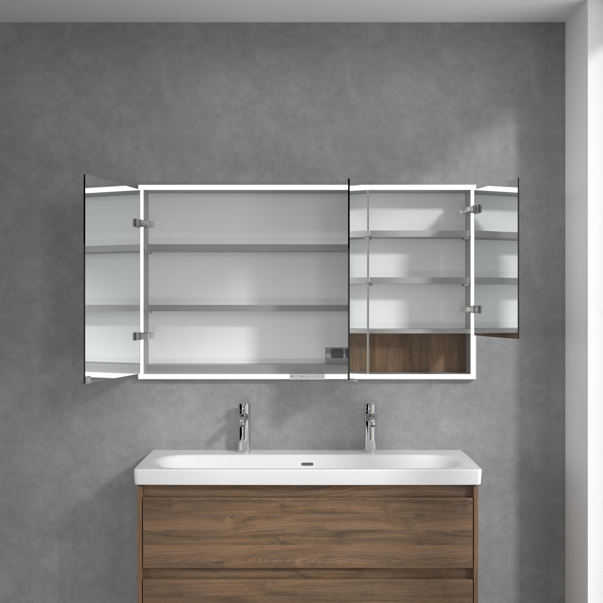 Villeroy & Boch My View+ szafka 130x16,8x75 cm z lustrem do zabudowy Arizona Oak A48213VH