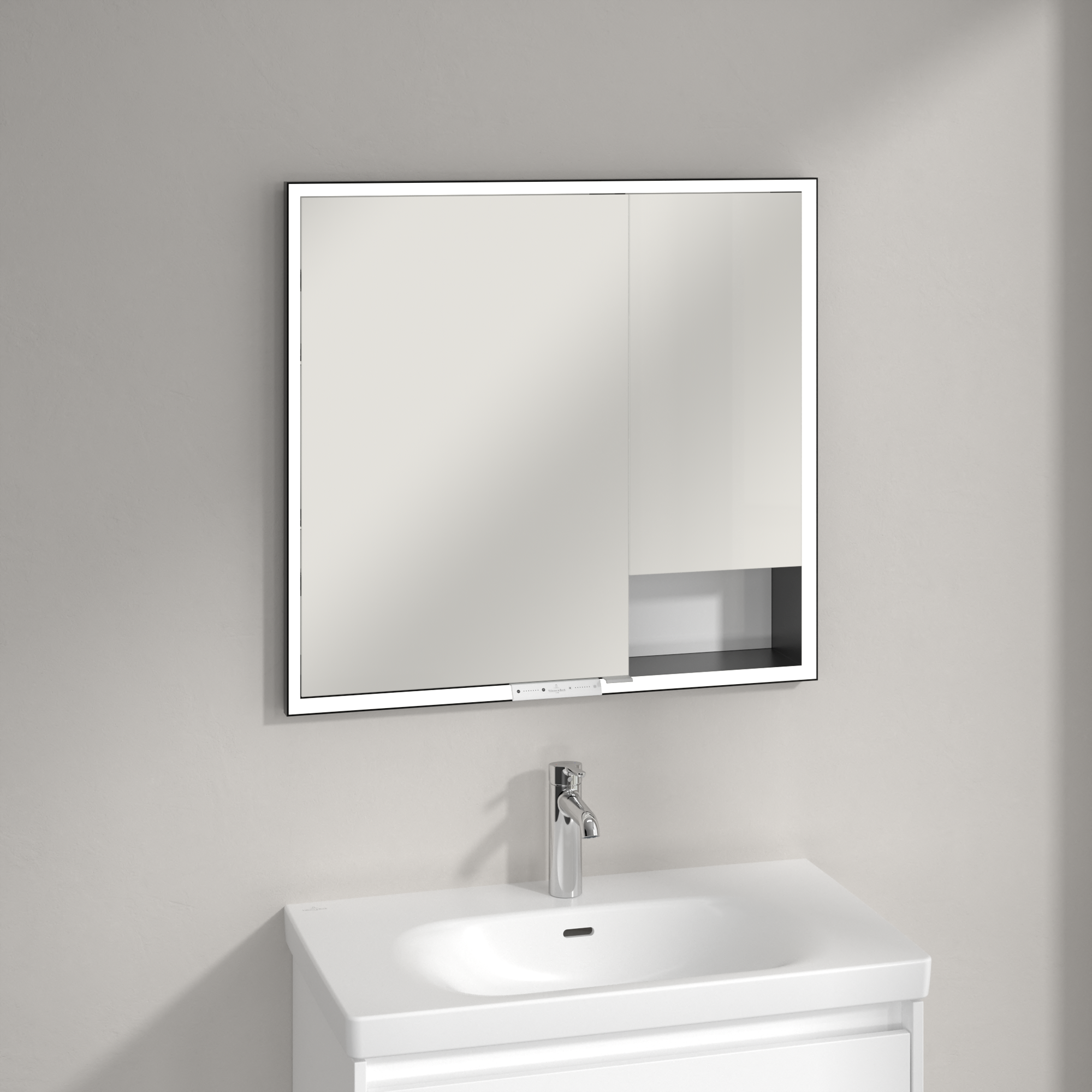 Villeroy & Boch My View+ szafka 80x16,8x75 cm z lustrem Brilliant White B48280VE