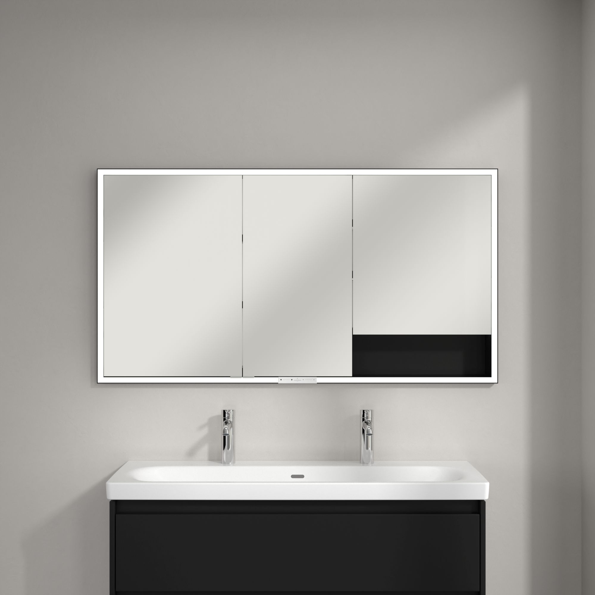 Villeroy & Boch My View+ szafka 140x16,8x75 cm z lustrem Volcano Black B48214VL