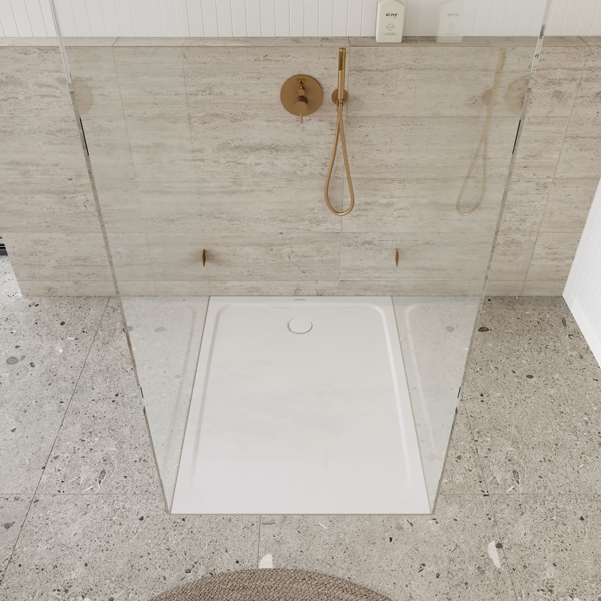 Kaldewei Cayonoplan brodzik 120x90 cm prostokątny model 2263-5 z obniżonym nośnikiem styropianowym biały mat 362347980711