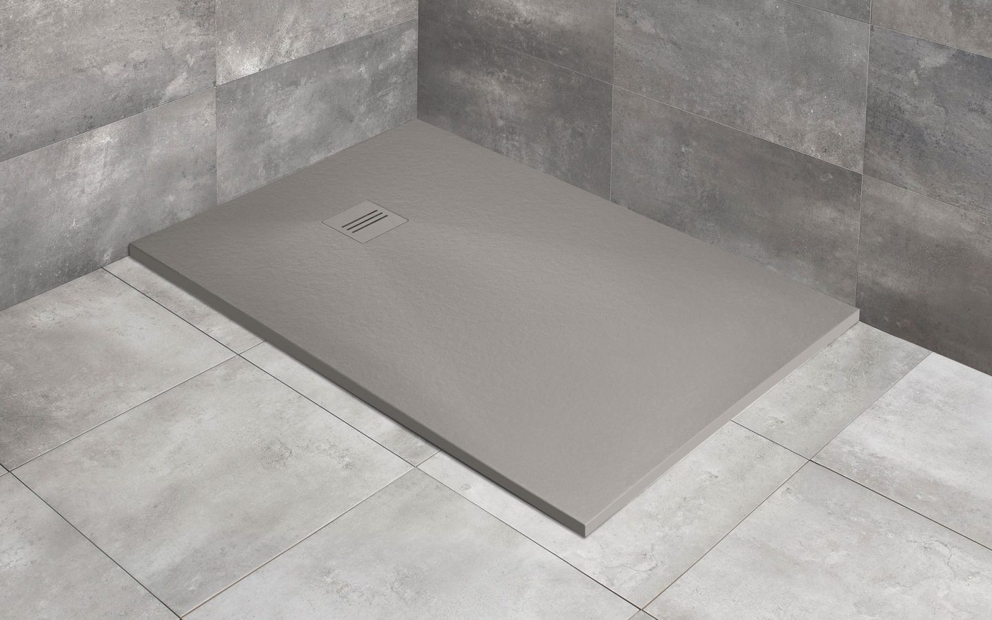 Radaway Kyntos F brodzik prostokątny 150x90 cm cement HKF15090-74