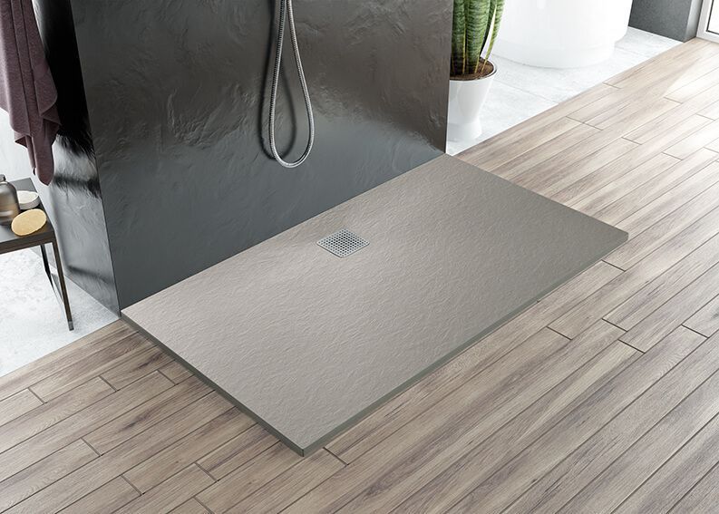 Sanplast Eco Mineral brodzik prostokątny 100x90 cm szary 645-580-0530-52-020