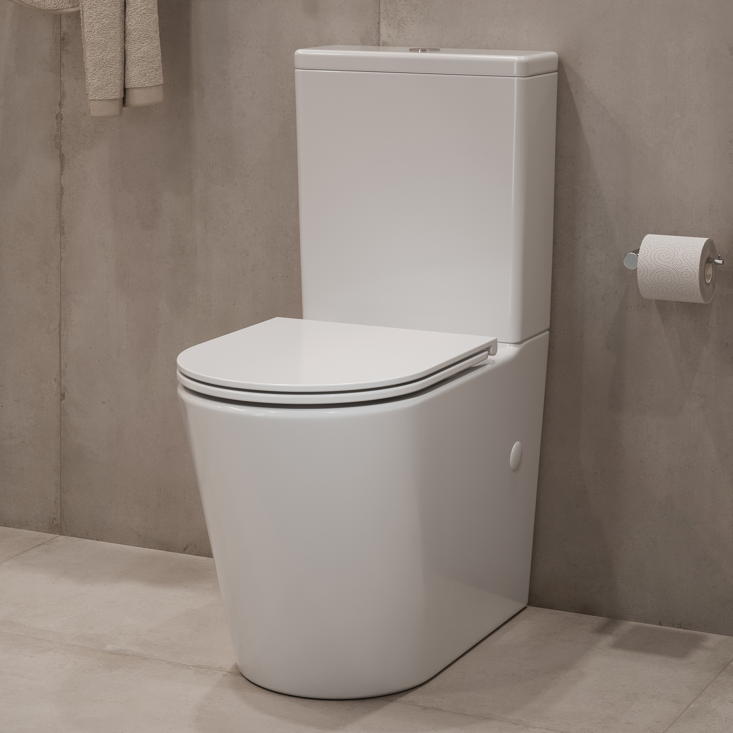 Cersanit Bonica kompakt WC z deską wolnoopadającą ze spłukiwaniem wirowym biały K3028-001