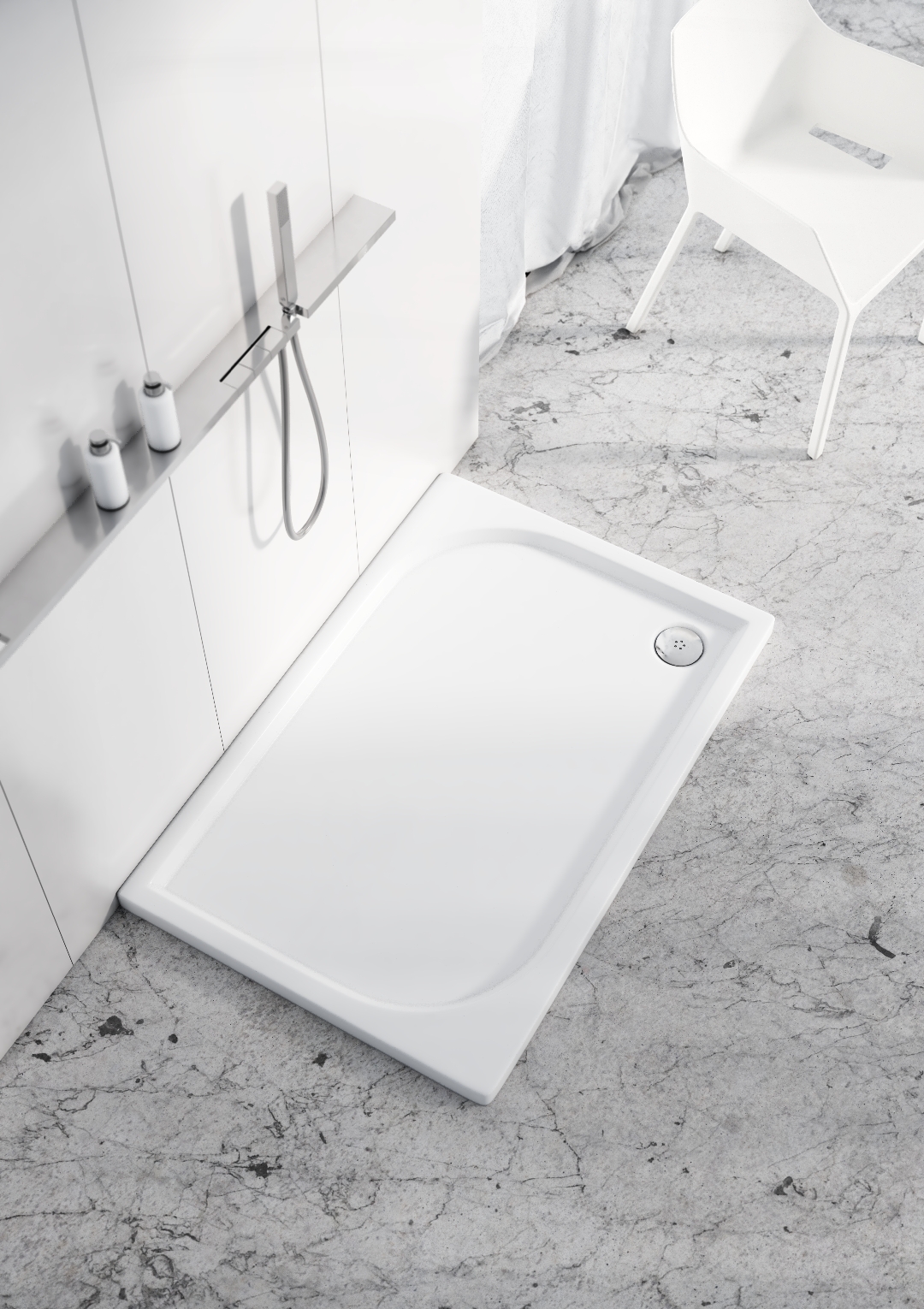 Schedline Canes brodzik prostokątny 100x90 cm biały 3SP.C1P-90100