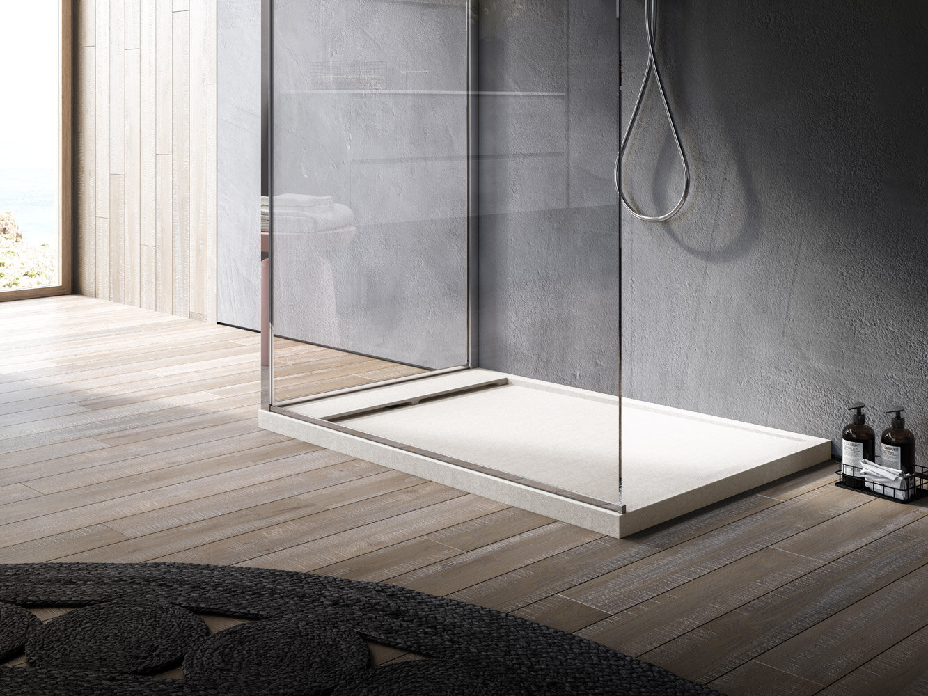 Ronal brodzik prostokątny 100x90 cm biały W30AS10009009