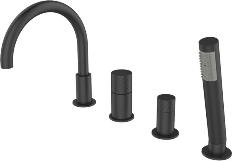 Sea-Horse Ove Black bateria wannowo-prysznicowa 4-otworowa czarny mat BJV303/1B