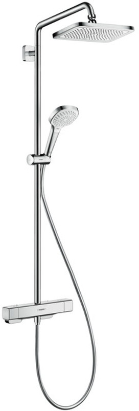 Hansgrohe Croma E Showerpipe zestaw prysznicowy z baterią termostatyczną i deszczownicą chrom 27660000