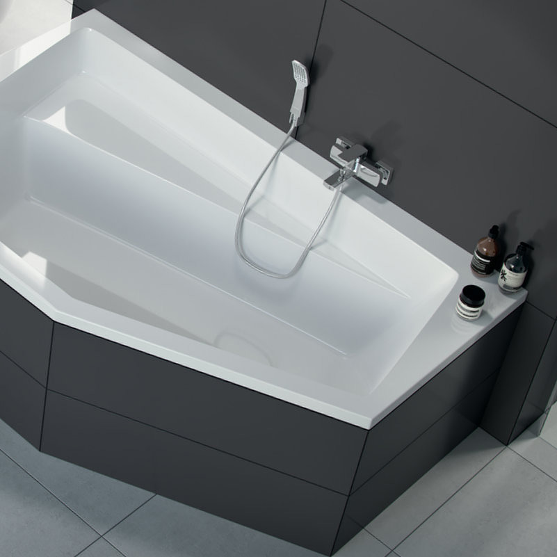Excellent Vesper wanna narożna 160x100 cm lewa biała WAEX.VEL16WH - Wysyłka w 24h