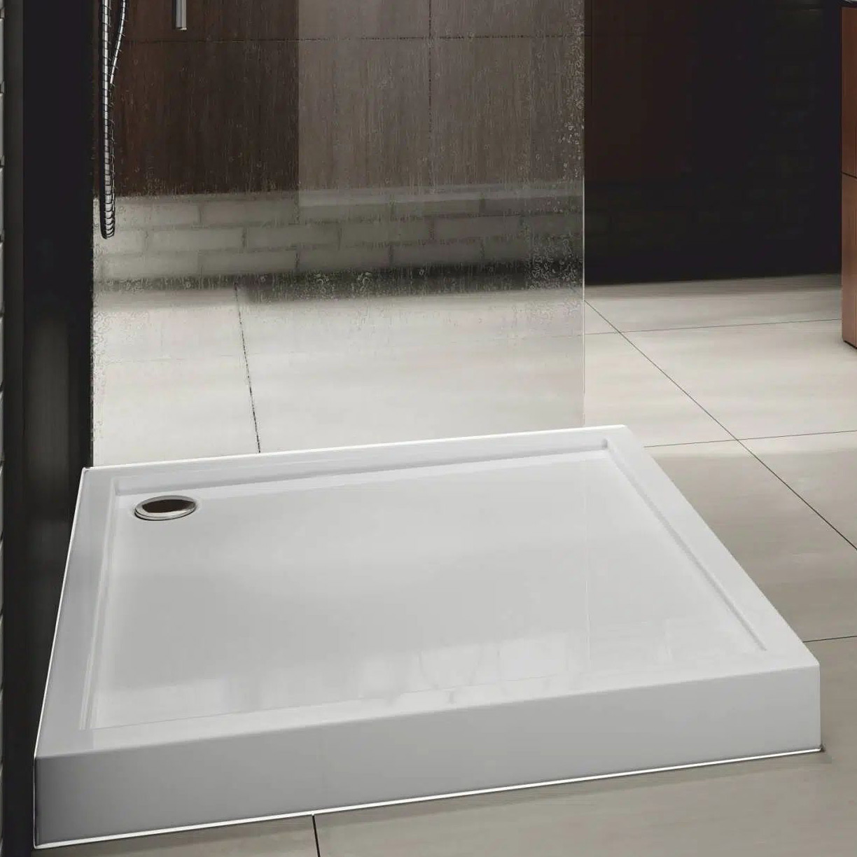 Schedpol Competia New brodzik 80x110 prostokątny biały 3.4837