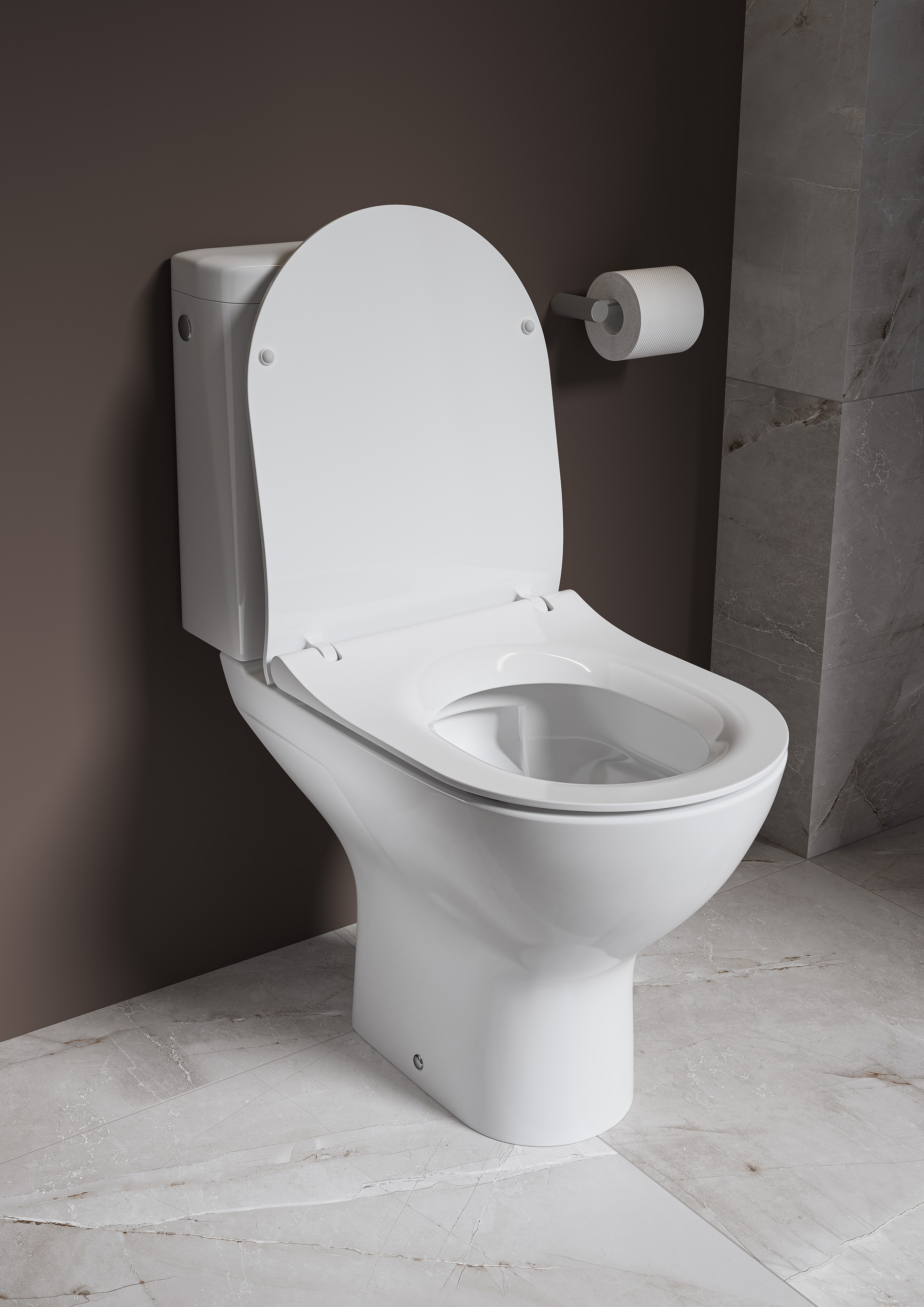Cersanit Colour kompakt WC z deską wolnoopadającą ze spłukiwaniem wirowym biały K103-050