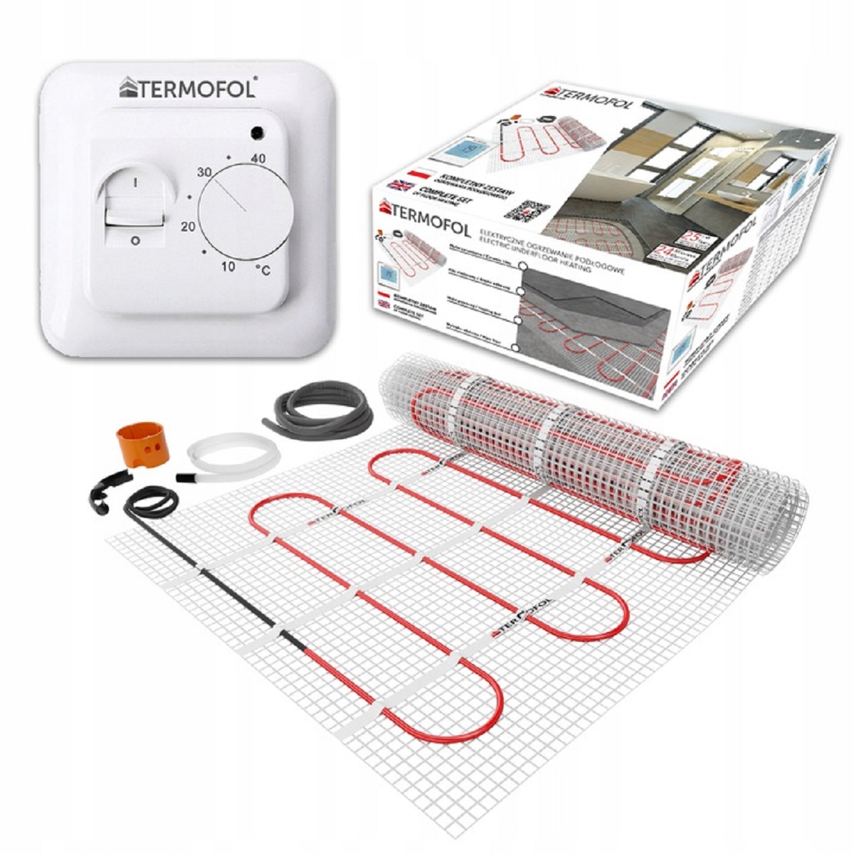 Termofol TF-HM zestaw mata grzewcza 8 m2 z termoregulatorem TF-H3 TF-HM-150.80.H3