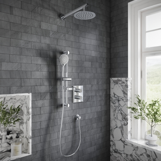 Zestaw Villeroy & Boch Taps & Fittings zestaw prysznicowy podtynkowy termostatyczny z deszczownicą chrom (TVD00065100000, ...
