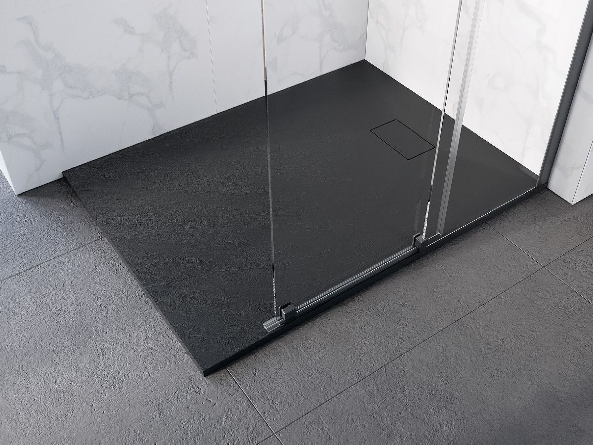 Besco Vexo brodzik 180x90 cm prostokątny czarny BVB-180-90-P