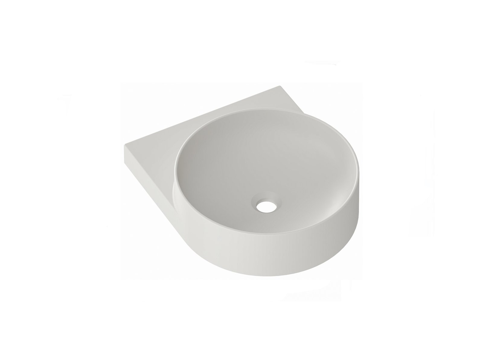 Ravak Yard umywalka 50x40,5 cm półokrągła ścienna smoke grey XJX0O240000