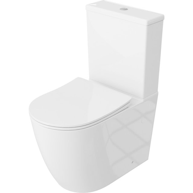 LAVITA Kompakt WC NAUTILUS bezkołnierzowy z deską duroplastową biały