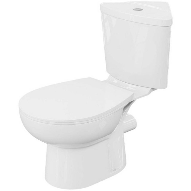 LAVITA Kompakt WC narożny BARTOLINI bezkołnierzowy z deską duroplasto