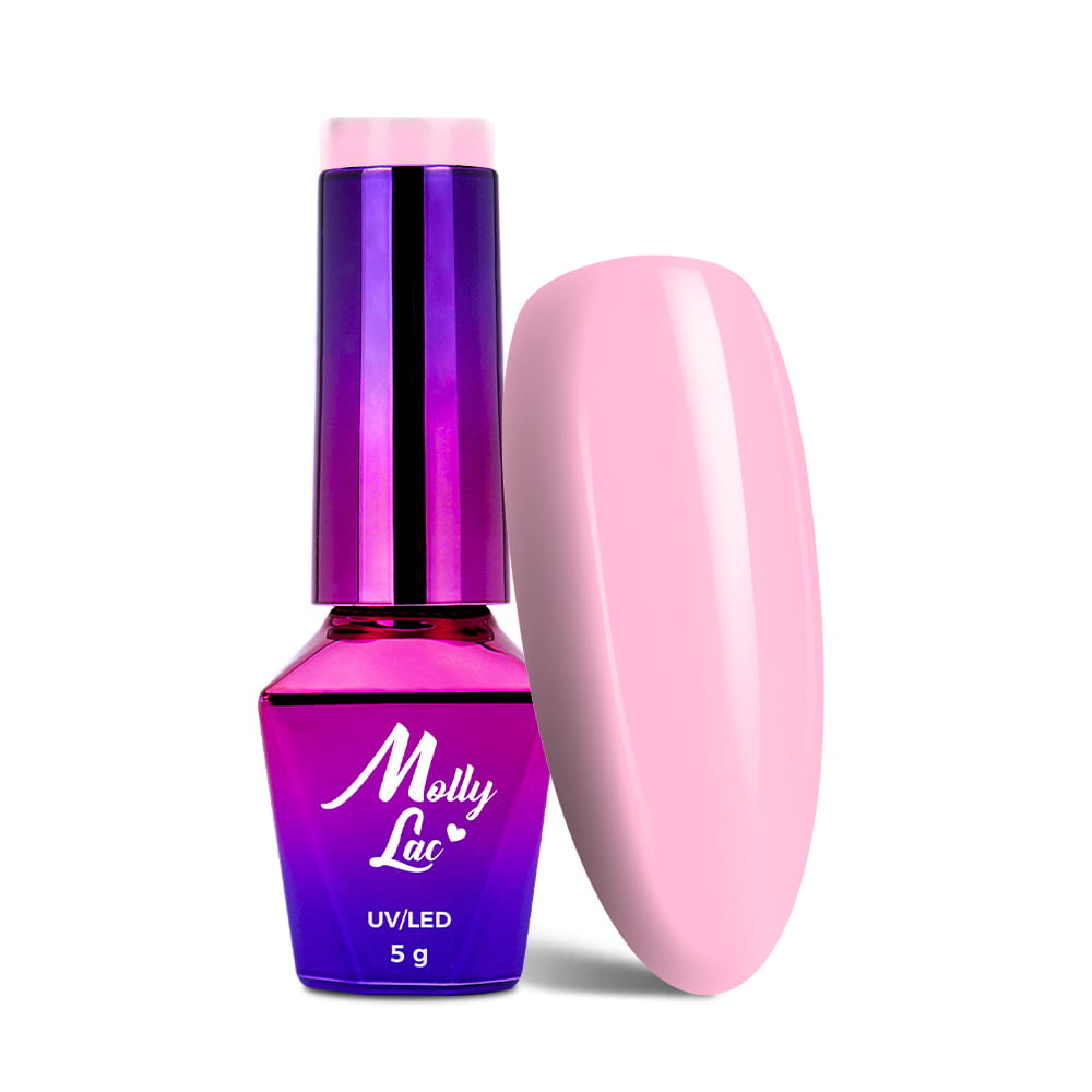 Lakier hybrydowy LED/UV Gel Polish MollyLac Silk & Cotton Nr 366 Satin Chiffon 5 g