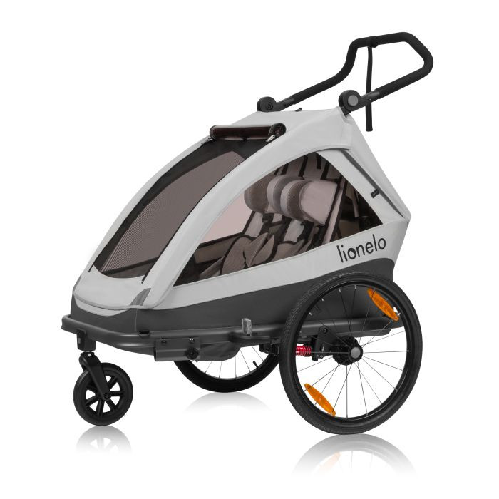 Lionelo Cama - przyczepka rowerowa z funkcją wózka-Grey Stone