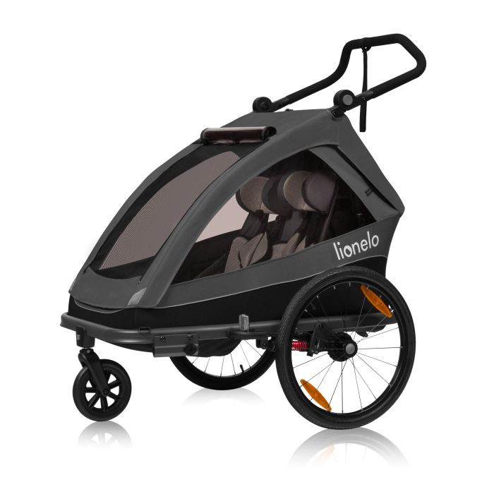 Lionelo Cama - przyczepka rowerowa z funkcją wózka-Grey Graphite