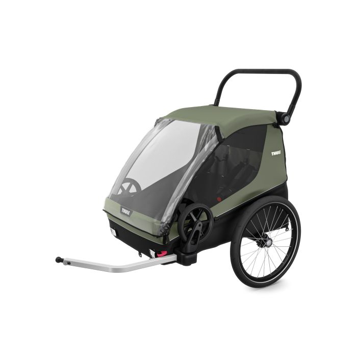 Thule Courier - przyczepka rowerowa dla jednego lub dwójki dzieci-Vintage Green