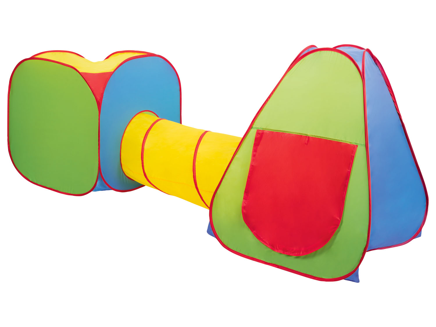 Playtive Namiot do zabawy z tunelem, 3 elementy Zielony/żółty