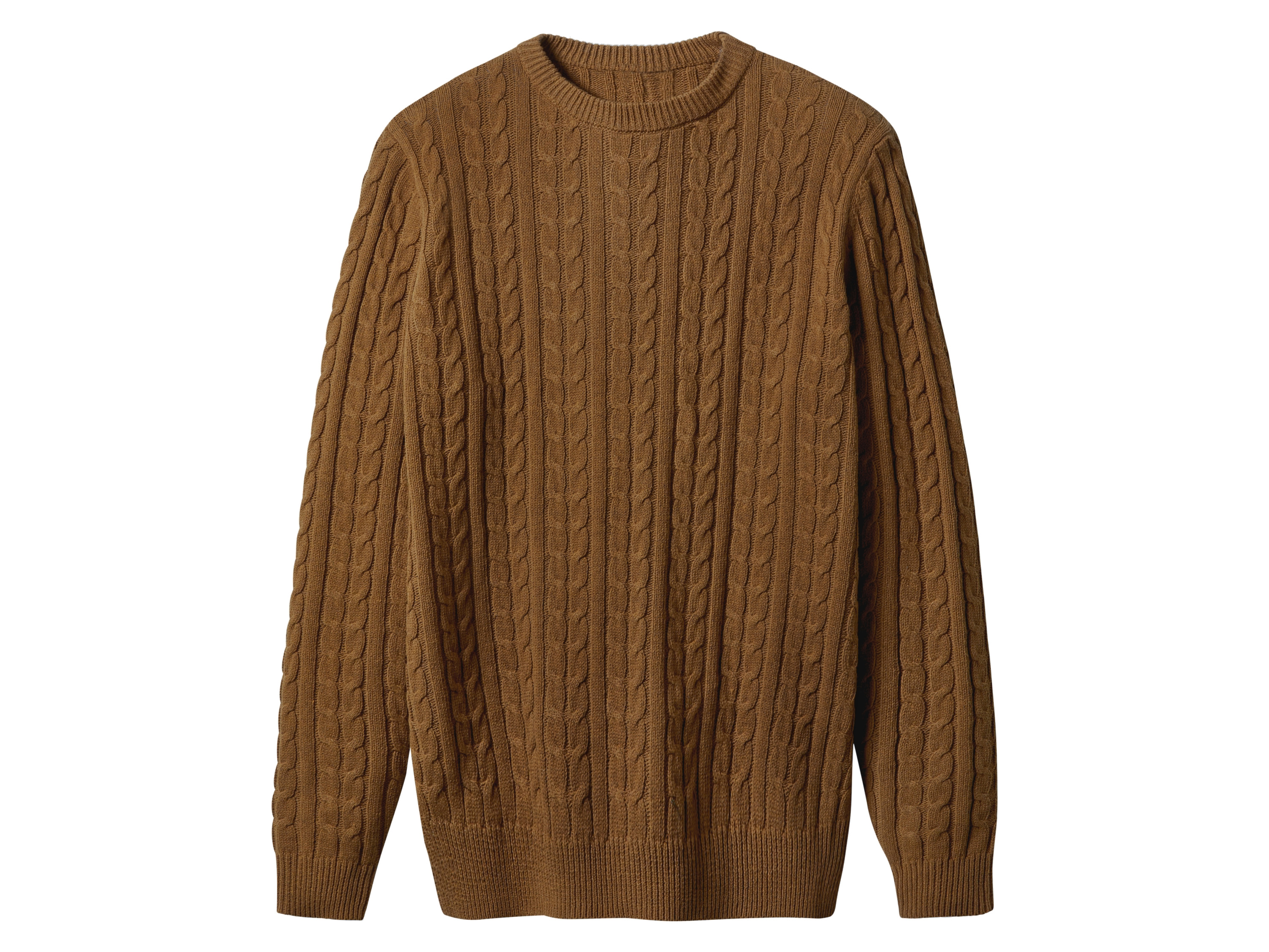 esmara Men Sweter męski z bawełną Brązowy, L 52/54