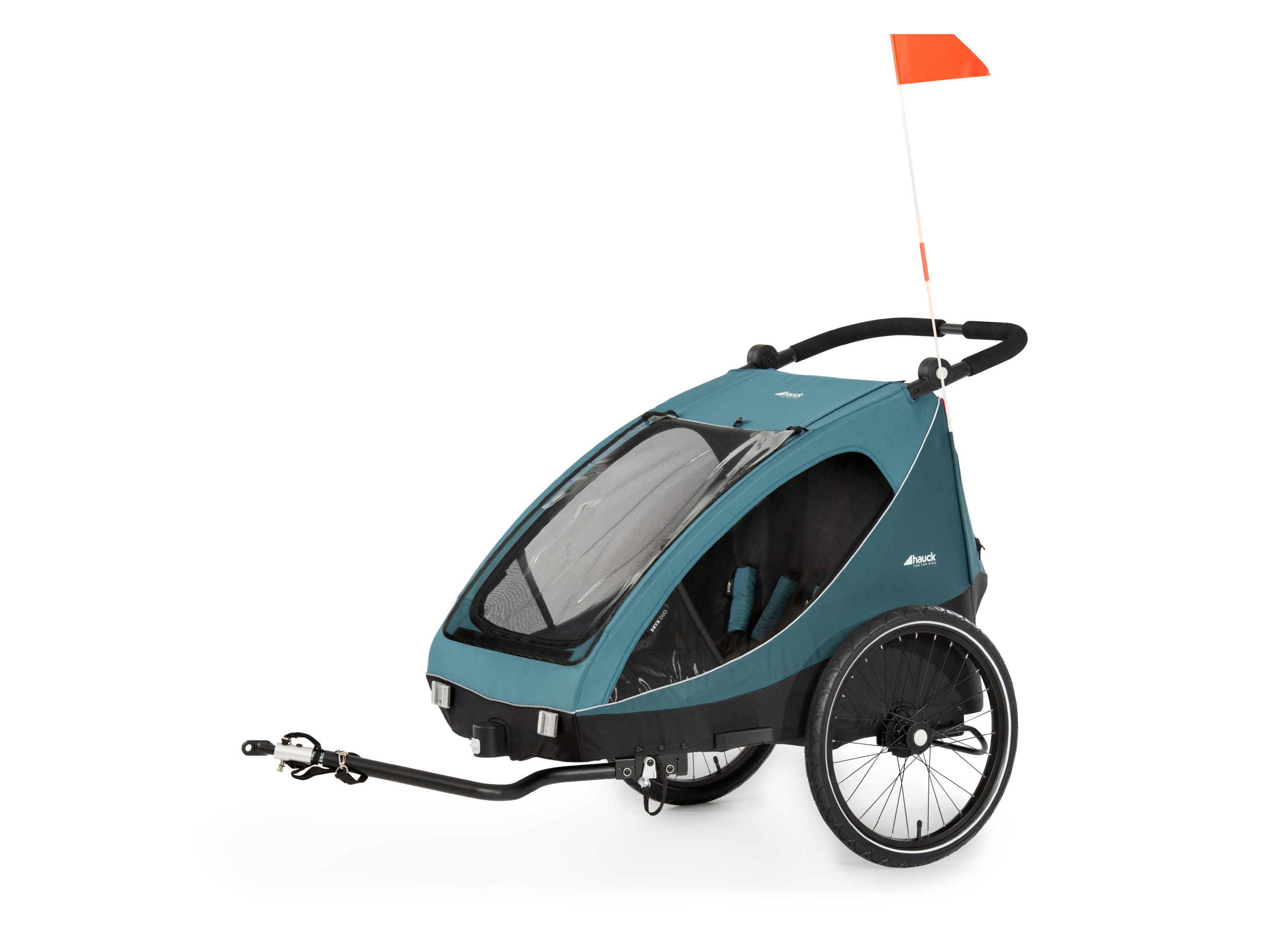 hauck Przyczepka rowerowa 2w1 Dryk Duo Zielony ocean