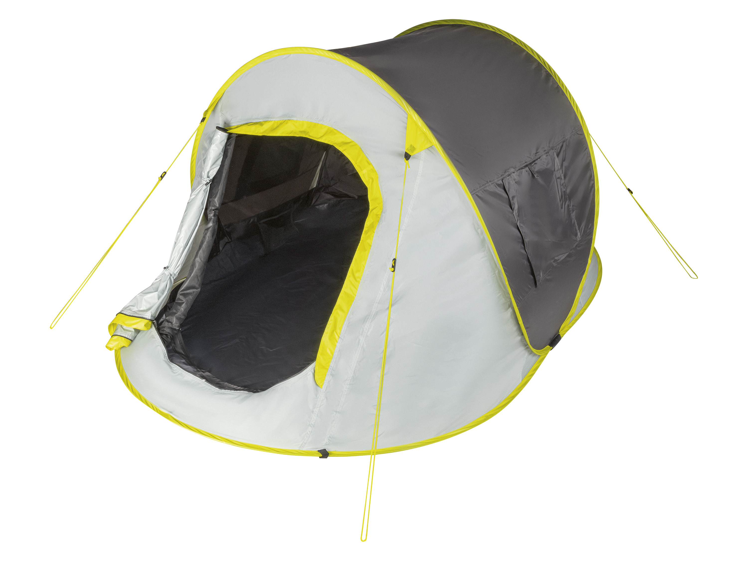 Rocktrail Namiot samorozkładający się pop-up, 2-osobowy Szary/żółty