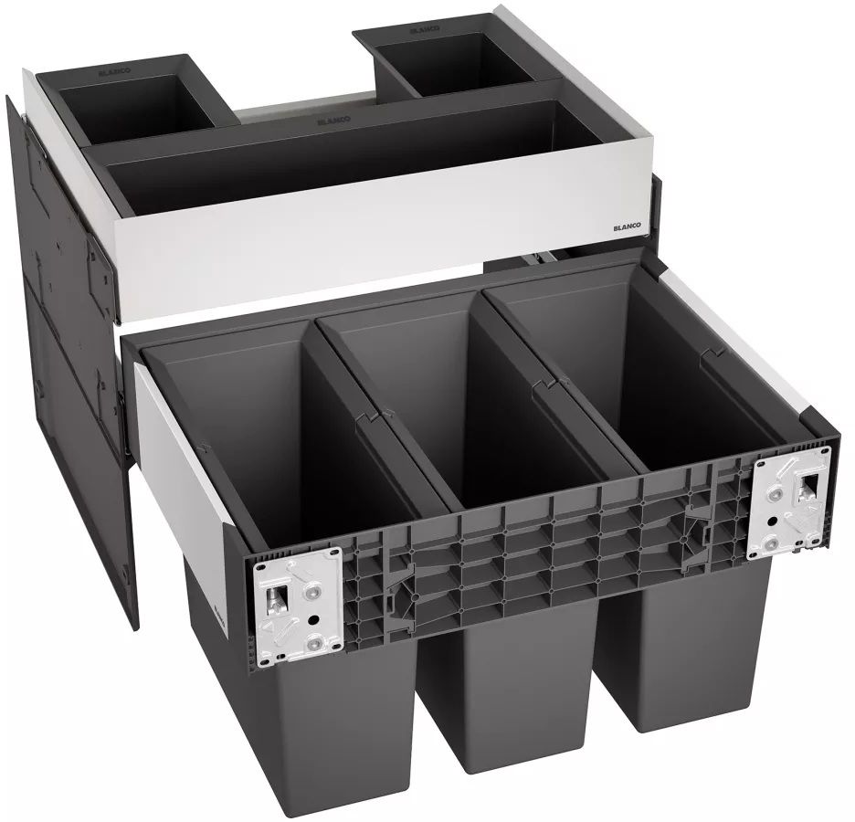 Darmowa Dostawa - Sortownik na odpady 45 l czarny Blanco Select II 526209