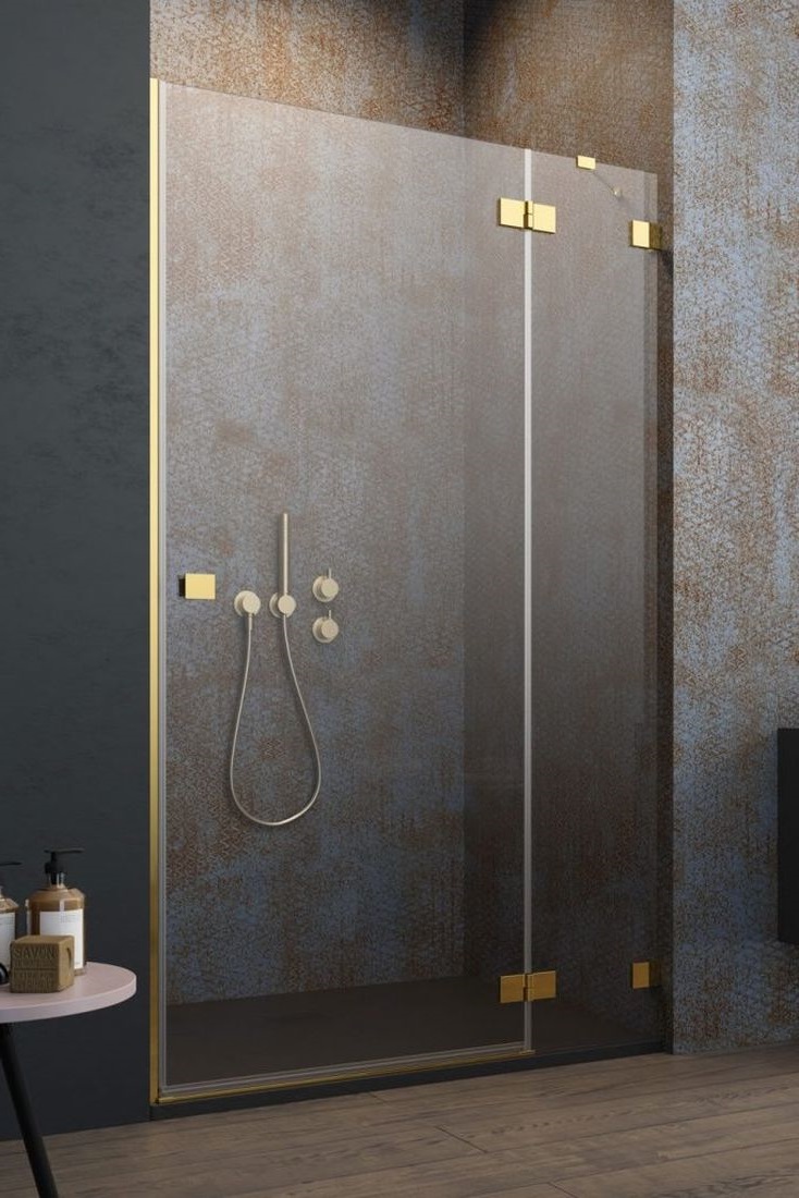 Darmowa Dostawa - Drzwi prysznicowe 90 cm uchylne do wnęki Radaway Essenza Pro Gold DWJ 100990900901R