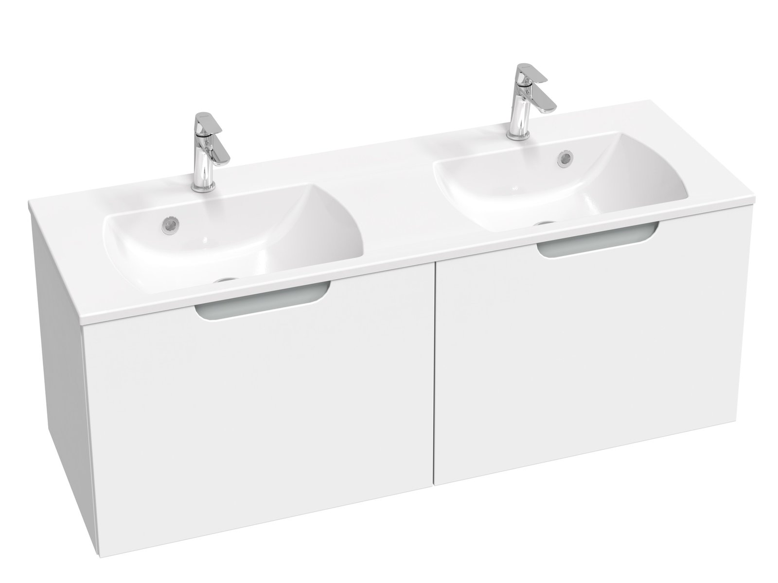 Darmowa Dostawa - Szafka 130x45x47 cm podumywalkowa wisząca biała-szara Ravak Classic II X000001483