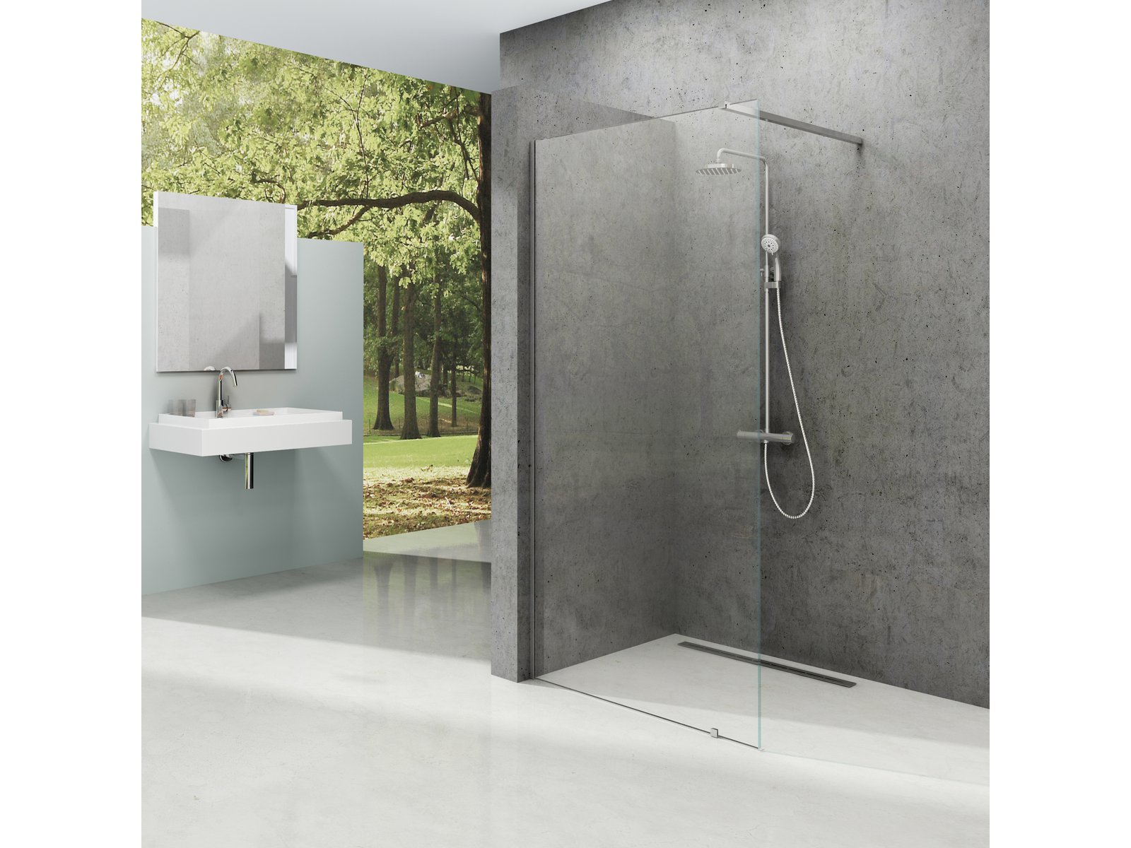 Darmowa Dostawa - Ścianka prysznicowa walk-in 160 cm aluminium połysk/szkło przezroczyste Ravak Walk-In Wall GW9WS0C0SZ1