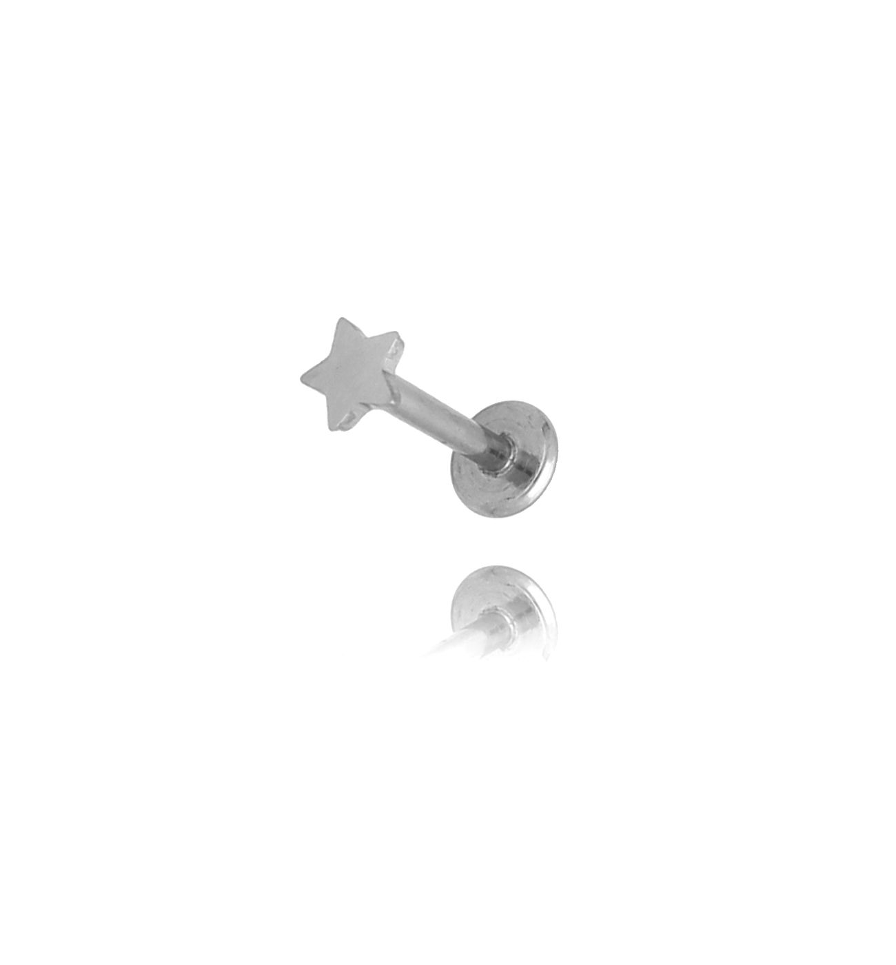 Kolczyk srebrny z gwiazdką Piercing - By Dziubeka