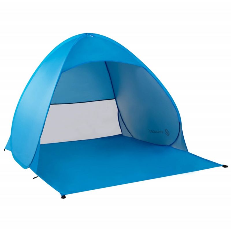 Namiot plażowy samorozkładający Springos 160x140x115cm parawan turystyczny Pop up niebieski 1szt.