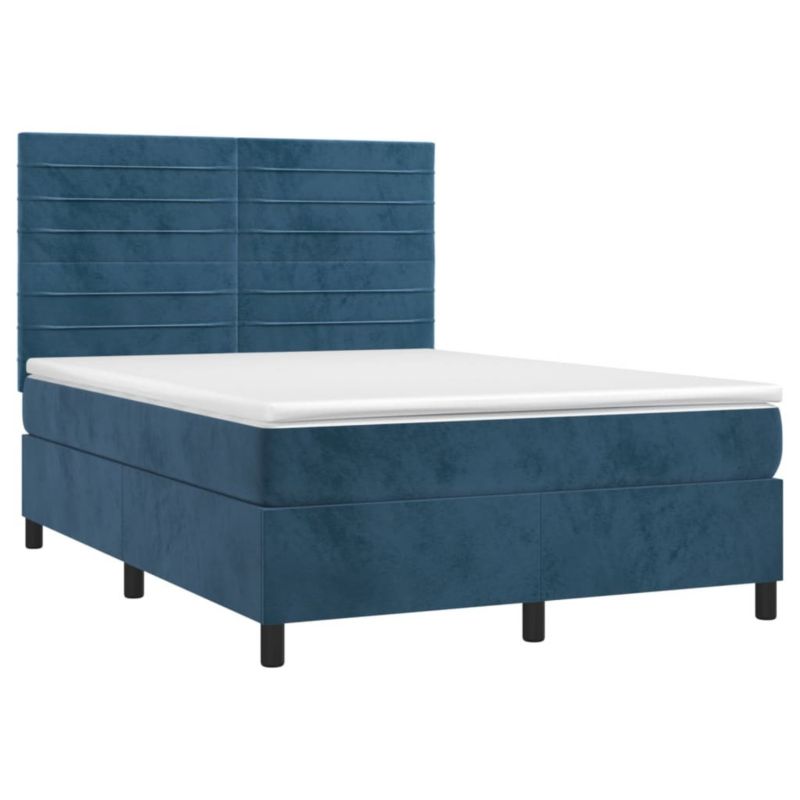 Łóżko kontynentalne WaszeMeble 140x190 cm niebieski WM-3136183 1 szt.
