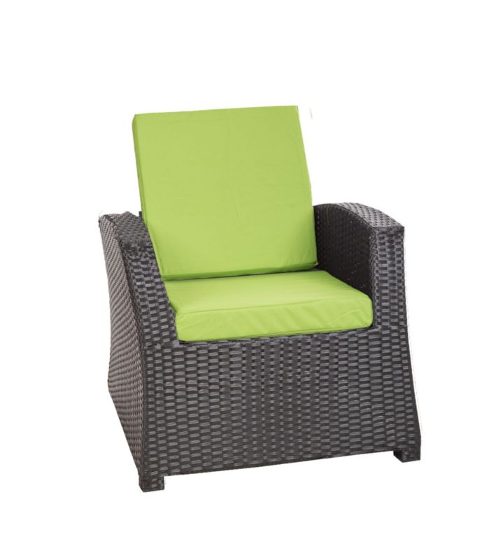 Poduszka na fotel ogrodowy Technorattan, Setgarden,56x52x7cm Limonka dwustronne Poduszki na krzesło ogrodowe, 6szt
