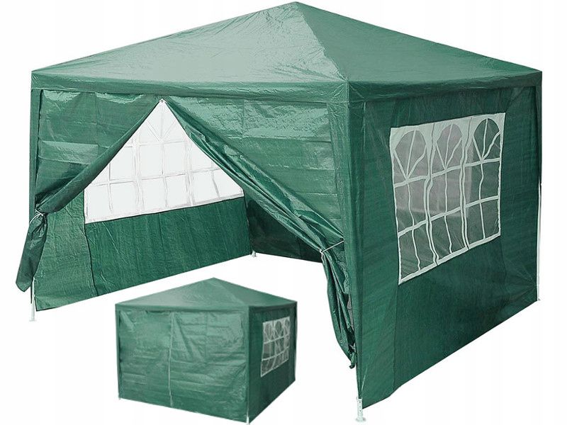 Namiot MultiGarden pawilon ogrodowy handlowy 3x3 m 4 ścianki zielony 1 szt.