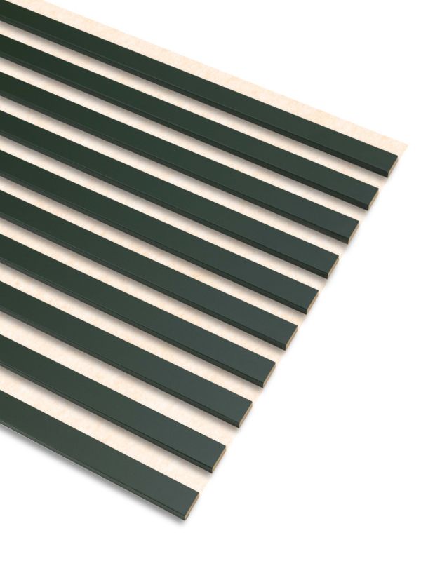 Lamele Ścienne na Beżowym Filcu SunWood 275x58cm Panele Dekoracyjne Butelkowa Zieleń 1 szt.
