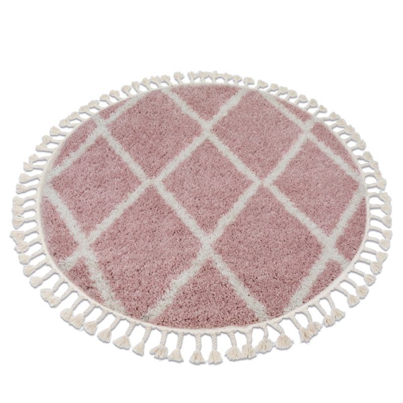 Dywan dla dzieci Berber RugsX koło 160 cm róż GR2832 1 szt.