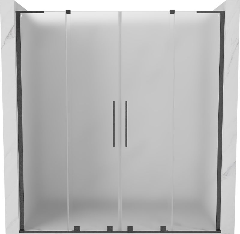 Drzwi prysznicowe rozsuwane Mexen Velar L gun gray 200x200 cm 1 szt.