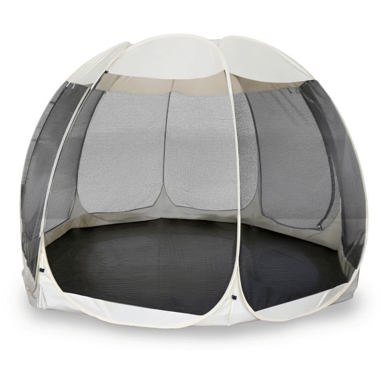 Pawilon Mebel Elite Okrągły Altana Ogrodowa Namiot z Moskitierą Beżowy CAMA 350 cm 1 szt.