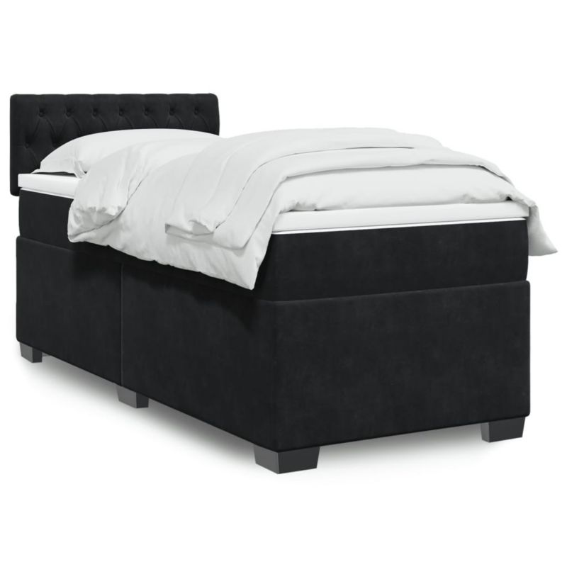 Łóżko kontynentalne WaszeMeble 90x190 cm czarne WM-3288494 1 szt.